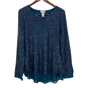Soft Surroundings Knit Sequin Sweater